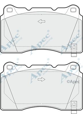 APEC BRAKING Piduriklotsi komplekt,ketaspidur PAD1391